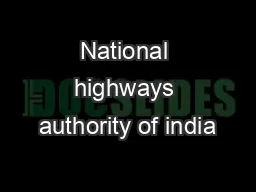 National highways authority of india