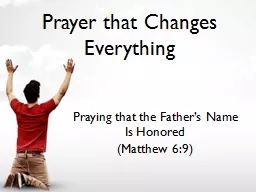 Prayer that Changes Everything