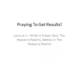 Praying To Get Results!