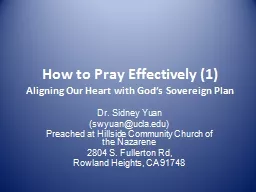 How to Pray Effectively (1