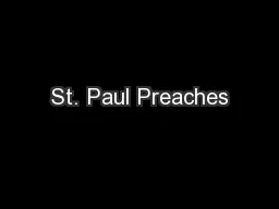 St. Paul Preaches