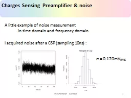 Charges Sensing Preamplifier & noise