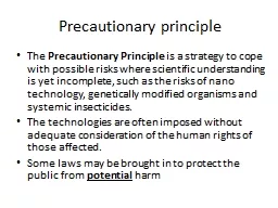 Precautionary principle
