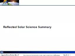 Reflected Solar Science Summary