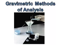 Gravimetric Methods