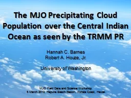 The MJO Precipitating Cloud Population