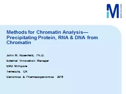 Methods for Chromatin Analysis—Precipitating Protein, RNA