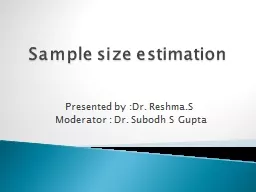 Sample size estimation