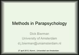 Methods in Parapsychology