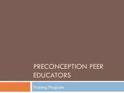 Preconception Peer Educators