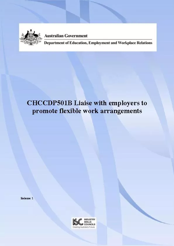 CHCCDP501B Liaise with employers to