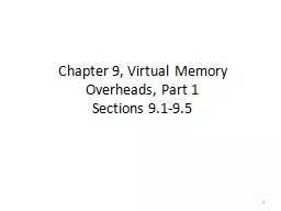 Chapter 9, Virtual Memory