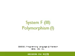 System F (III)