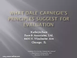 What Dale Carnegie’s Principles Suggest for Evaluation