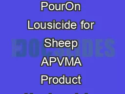 Trade Advice Notice Australian Pesticides  Veterinary Medicines Authority Avenge PourOn