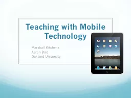 Teaching with Mobile Technology