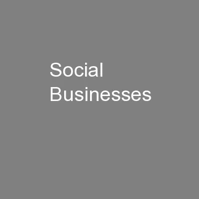 Social Businesses