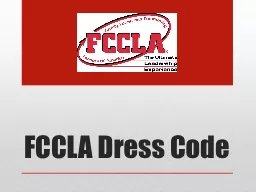 FCCLA Dress Code