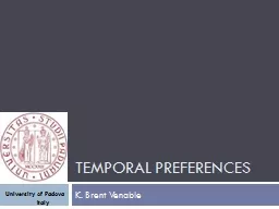 temporal preferences