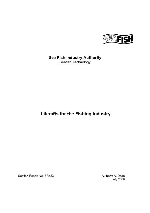 Seafish Report No. SR533Authors: A. Dean