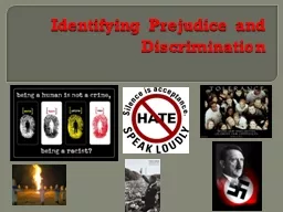 Identifying Prejudice and Discrimination