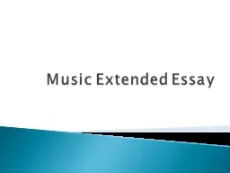 Music Extended Essay