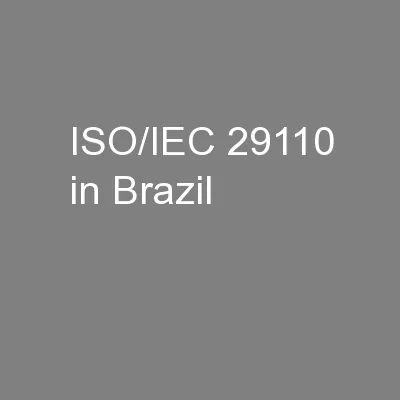 ISO/IEC 29110 in Brazil