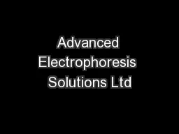 Advanced Electrophoresis Solutions Ltd
