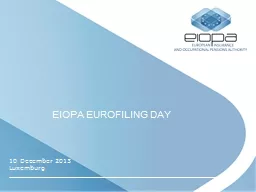 EIOPA EUROFILING DAY