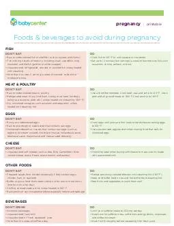 pregnancy printable Foods  beverages to avoid during pregnancy FISH DONT EAT Raw or undercooked