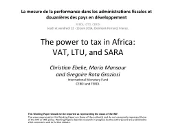 La mesure de la performance dans les administrations fiscal