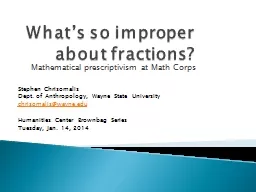What’s so improper about fractions?