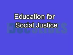 Education for  Social Justice