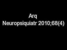 Arq Neuropsiquiatr 2010;68(4)