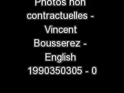 Photos non contractuelles - Vincent Bousserez - English 1990350305 - 0