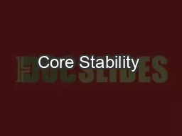 Core Stability & Strength