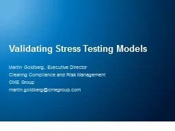 Validating Stress Testing Models