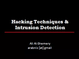 Hacking Techniques & Intrusion Detection