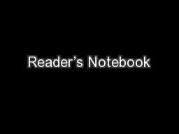 Reader’s Notebook