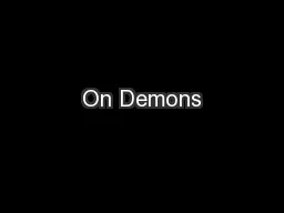 On Demons
