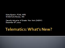 Telematics: What’s New?