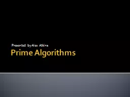 Prime Algorithms