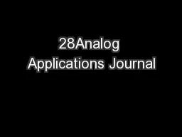 28Analog Applications Journal