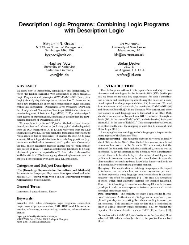 DescriptionLogicPrograms:CombiningLogicProgramswithDescriptionLogicBen