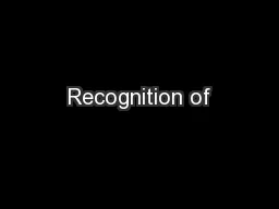 Recognition of