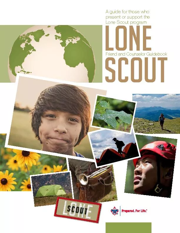 Lone ScoutFriend and Counselor GuidebookA guide for those who present