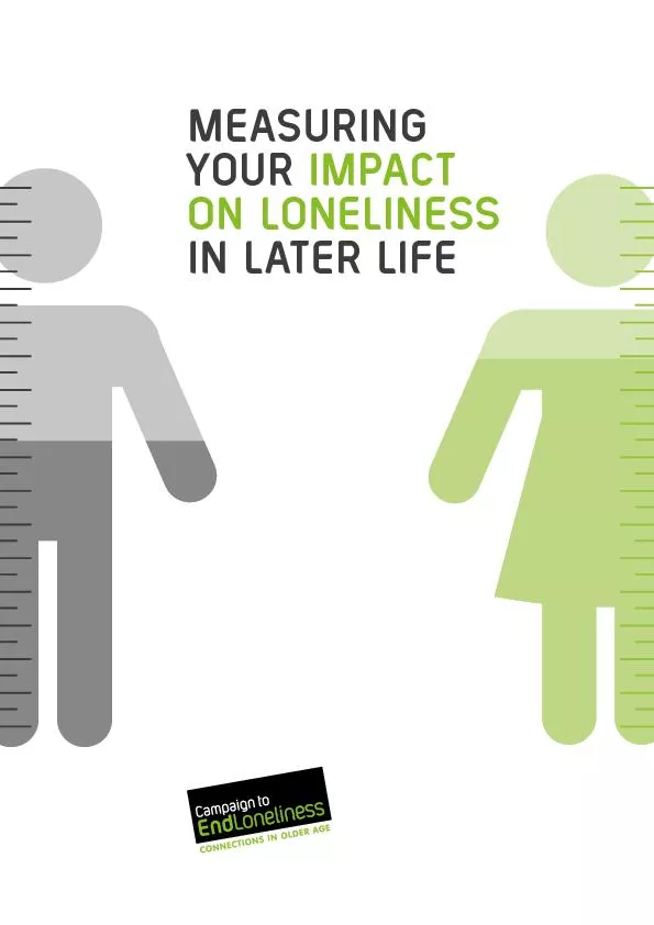 MEASURING YOUR IMPACT ON LONELINESS IN LATER LIFE