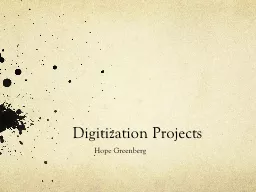 Digitization Project