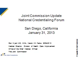 Joint Commission Update