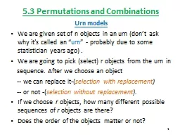 5.3 Permutations and Combinations
